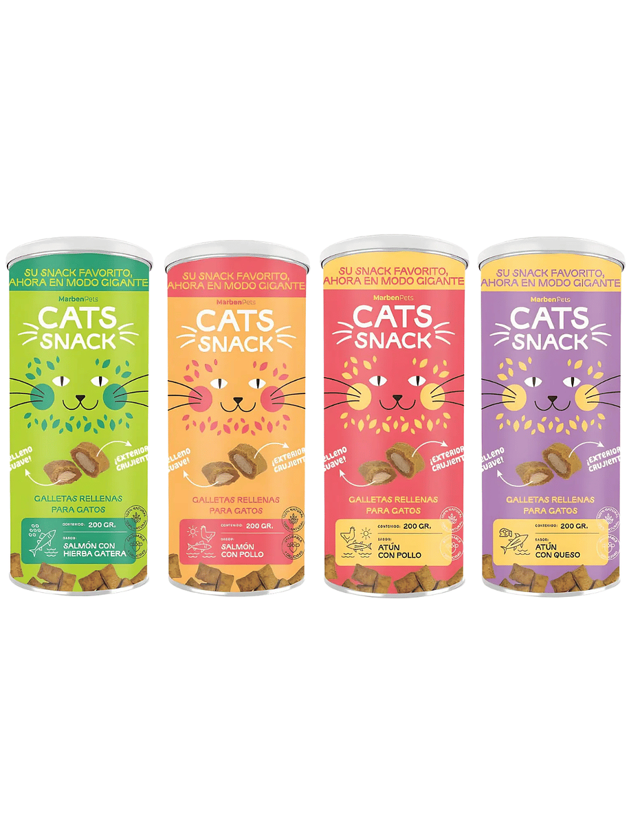 Cats Snack Maxi Variedades Pack 4 Tarros 1