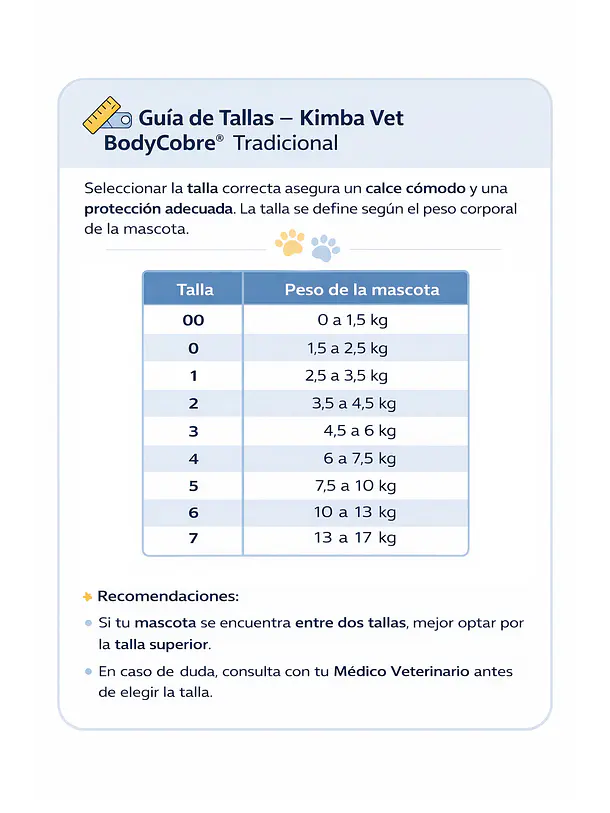 Kimba Vet Body Cobre Talla 00 3