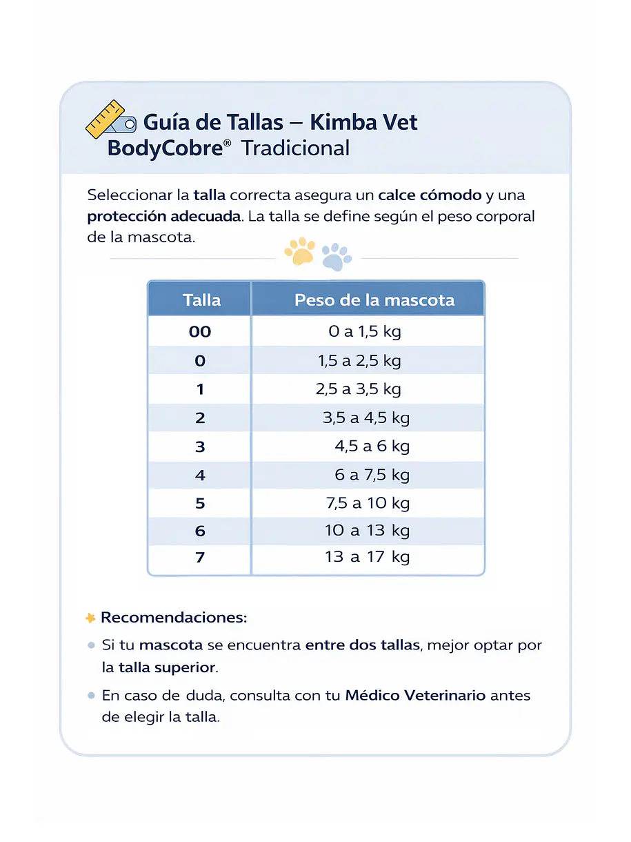 Kimba Vet Body Cobre Talla 00 3