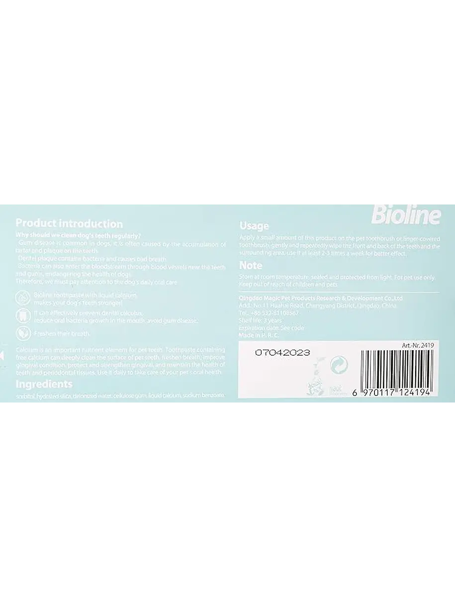 Bioline Dental Hygiene Calcium Set Para Mascotas 2