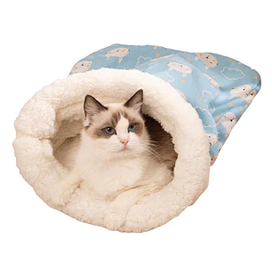 Saco De Dormir Para Gatos Diseño Celeste Conejos