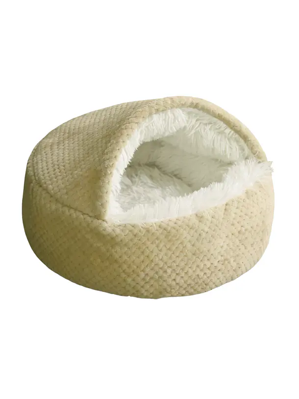 Cama Cueva Iglú Beige Para Gatos 1