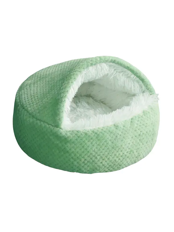 Cama Cueva Iglú Verde Para Gatos 1