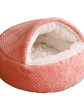 Cama Cueva Iglú Rosada Para Gatos - Miniatura 1