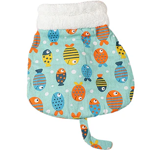 Saco De Dormir Para Gatos Diseño Verde Peces