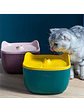 Fuente de Agua para Gatos Diseño Orejas Color Verde Amarillo - Miniatura 2