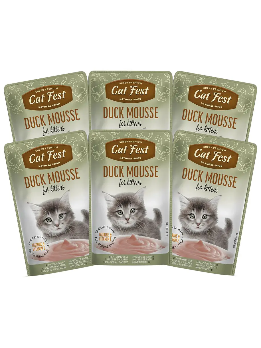 Pack Cat Fest Kitten Mousse Variedades 6u 3