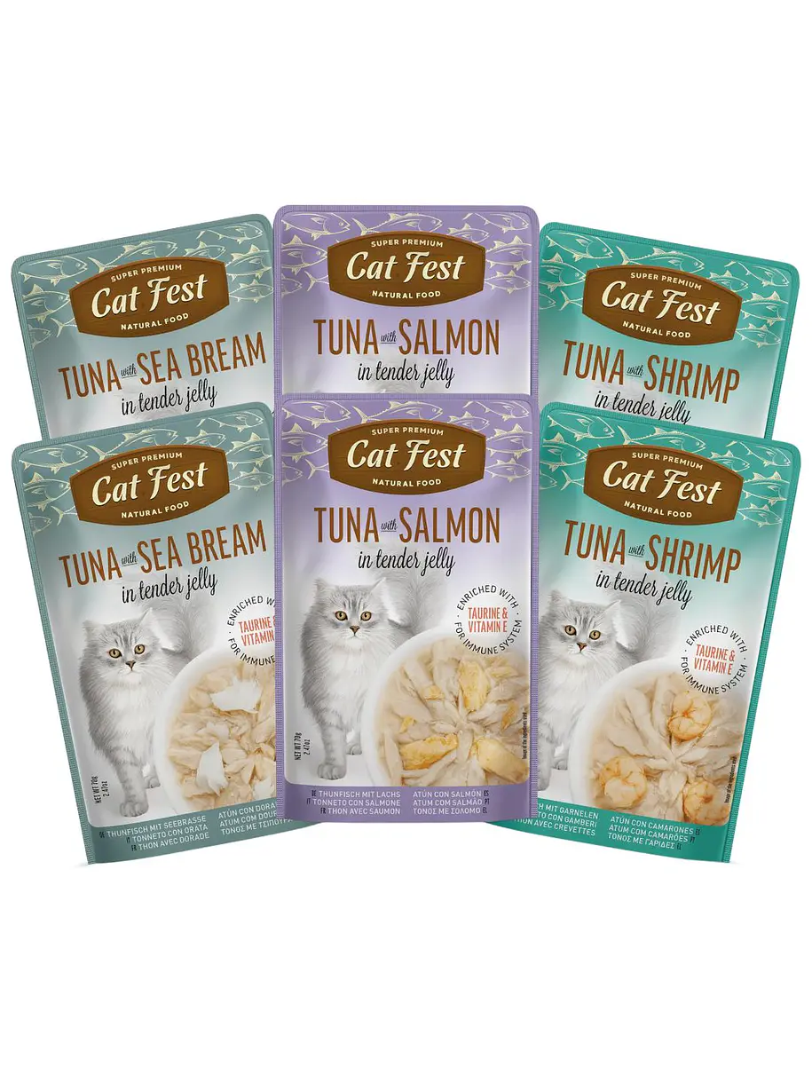 Pack Cat Fest Tender Jelly Variedades 6u 2