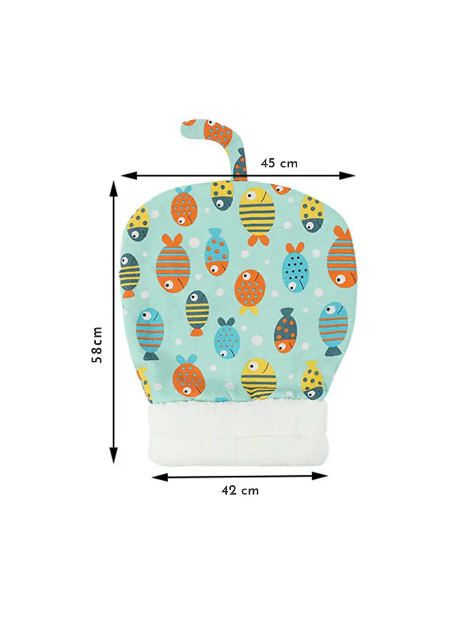 Saco De Dormir Para Gatos Diseño Verde Peces 3