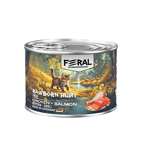 Feral Lata Gato Kitten Pollo y Salmón 200g