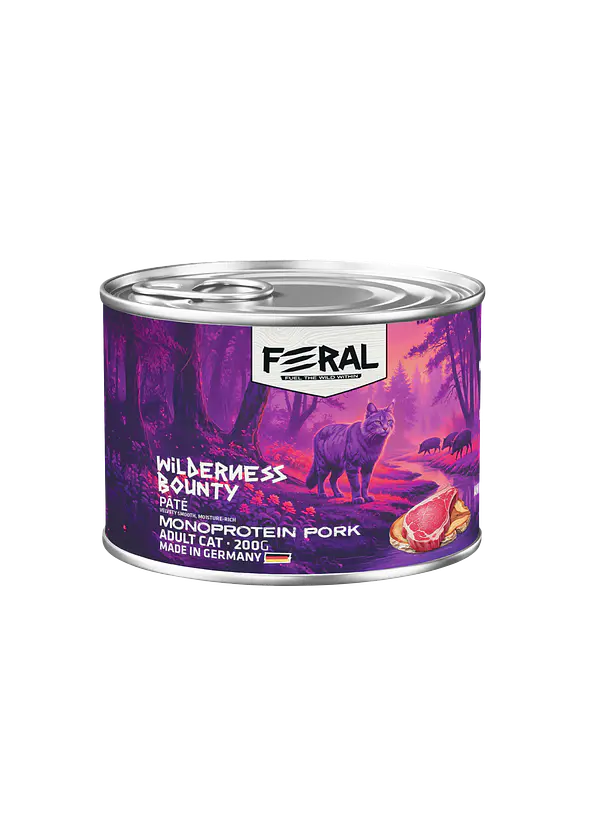 Feral Lata Gato Monoproteína de Cerdo 200g 1