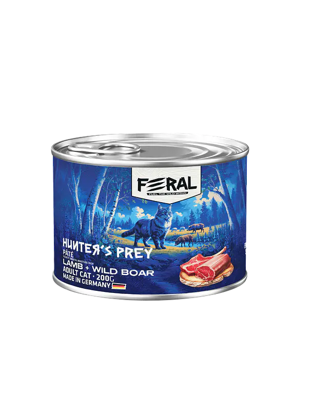 Feral Lata Gato Cordero y Jabalí 200g 1