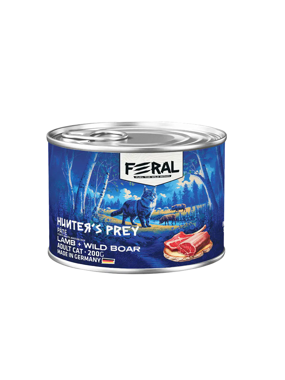 Feral Lata Gato Cordero y Jabalí 200g 1