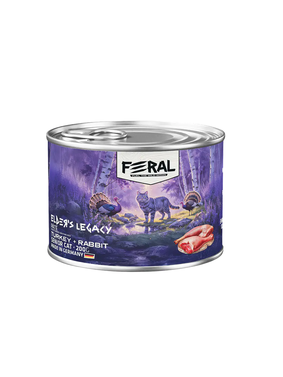 Feral Lata Gato Senior Pavo y Conejo 200g 1
