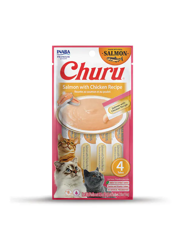 Churu Salmón Pollo 56g 4u 1