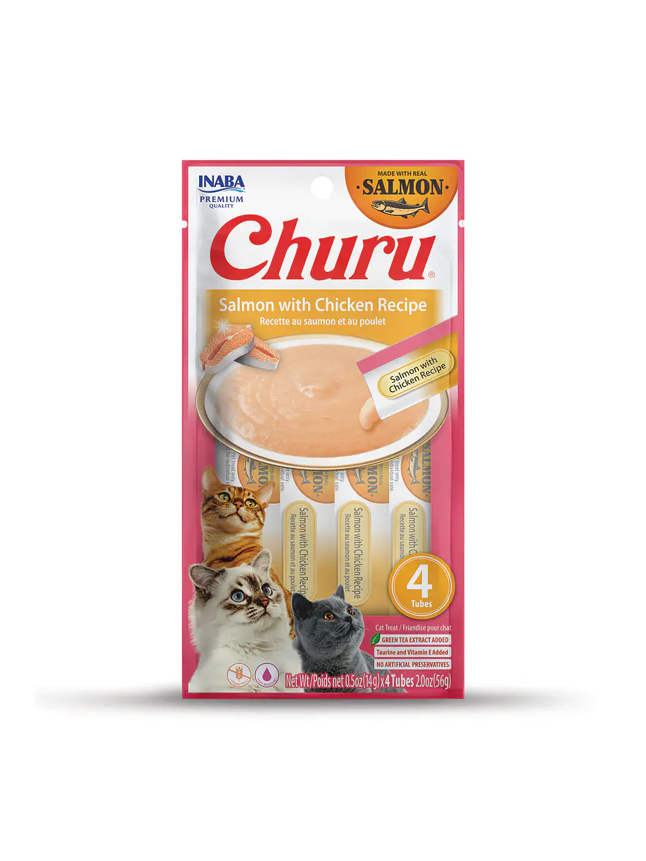 Churu Salmón Pollo 56g 4u 1