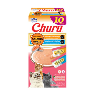 Churu Variedades Salmón Pollo 10u