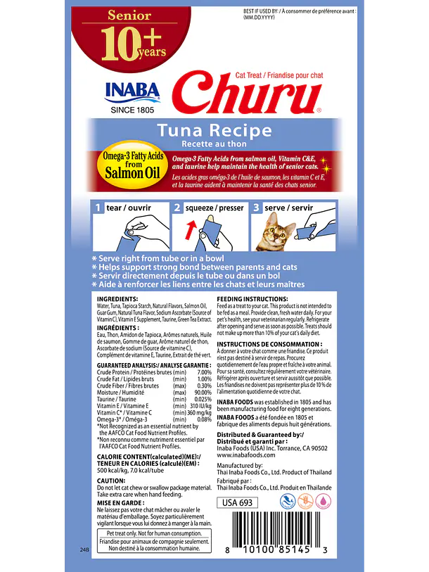 Churu Senior Atun 56g 4u 2
