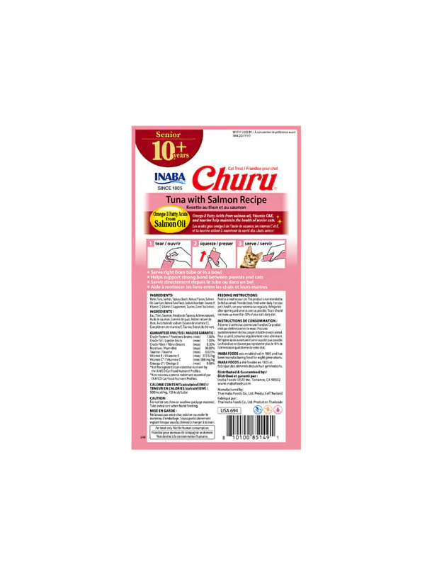 Churu Senior Atún Salmón 56g 4u 2