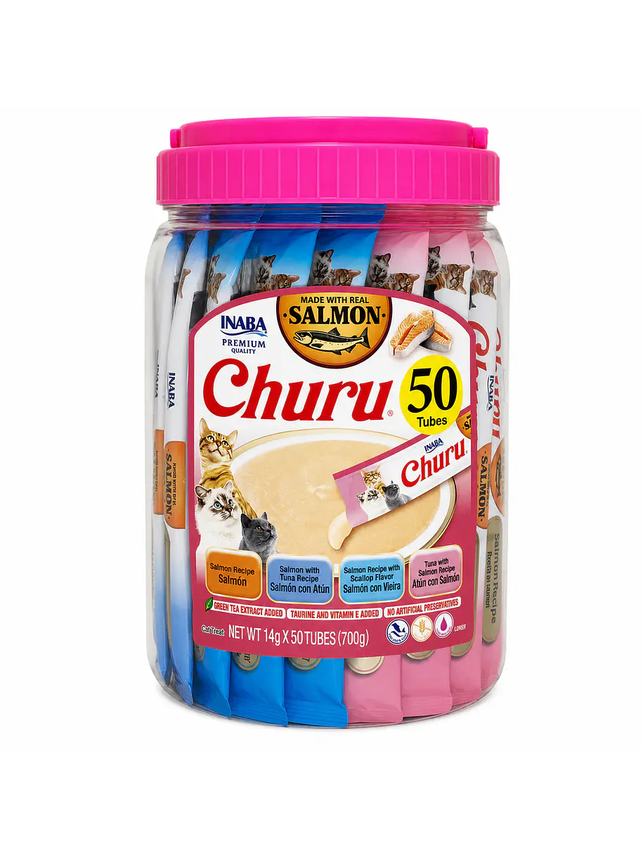 Churu Variedades Salmón 50u Balde 700g 1