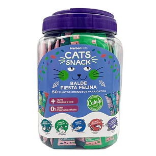 Cat Snack Balde Variedades Cremosos 50 tubos