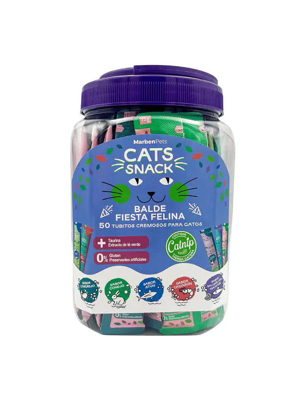 Cat Snack Balde Variedades Cremosos 50 tubos 1