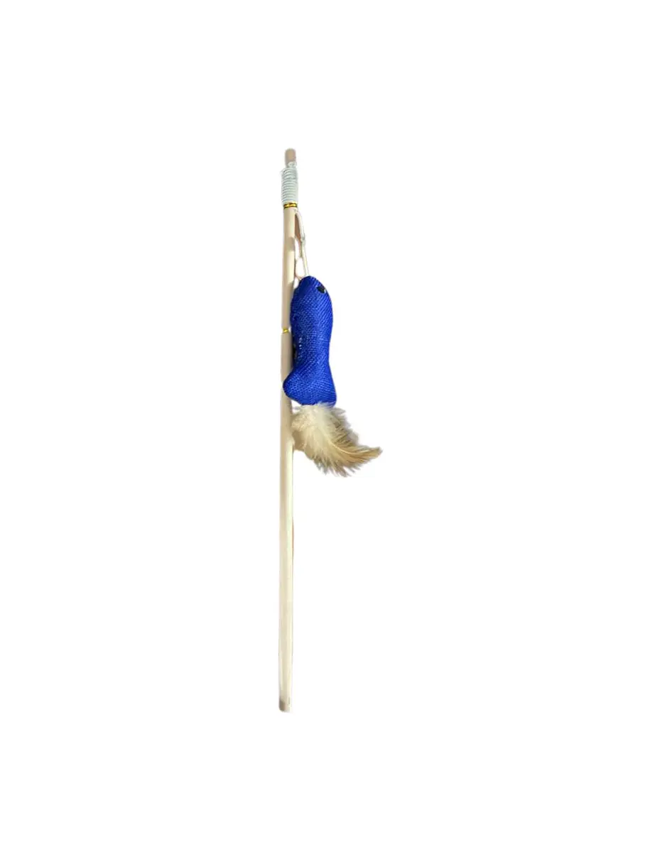 Wonder Cat Varilla Pescado con Plumas Azul 1
