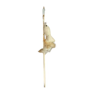 Wonder Cat Varilla Pescado con Plumas Beige