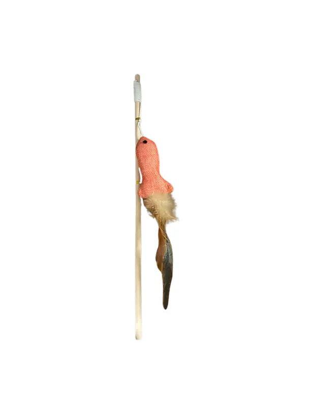 Wonder Cat Varilla Pescado con Plumas Cobrizo 1