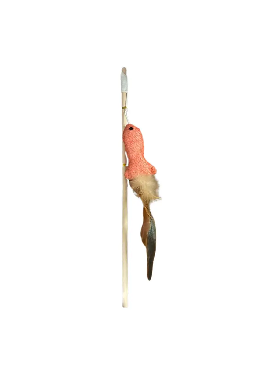 Wonder Cat Varilla Pescado con Plumas Cobrizo 1