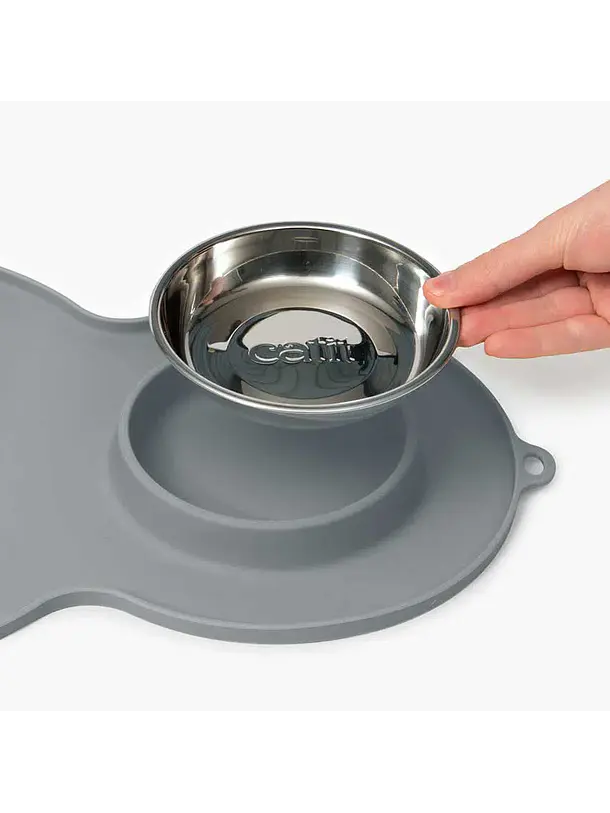 Catit Alfombra Protectora Gris con Plato 1