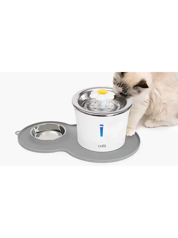 Catit Alfombra Protectora Gris con Plato 3