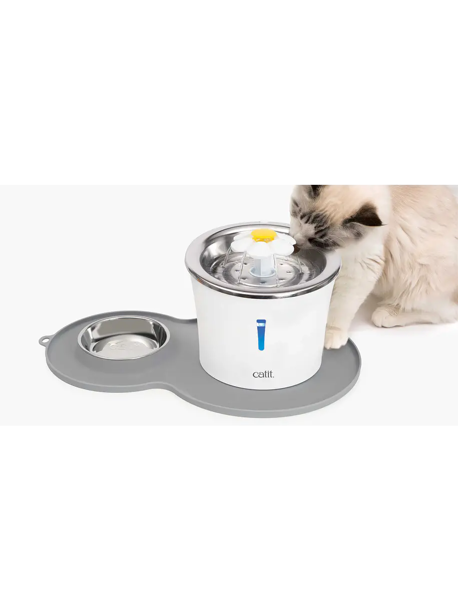 Catit Alfombra Protectora Gris con Plato 3