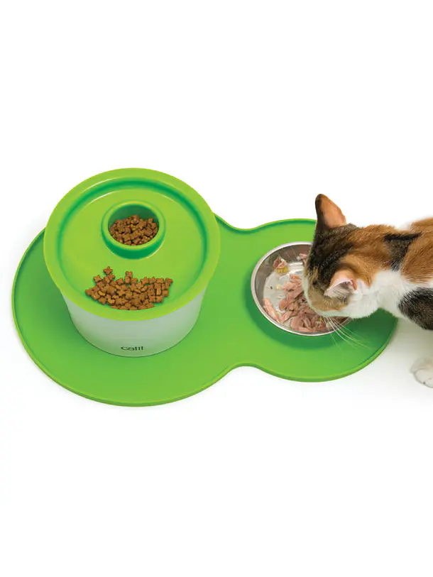 Catit Alfombra Protectora Verde con Plato 1