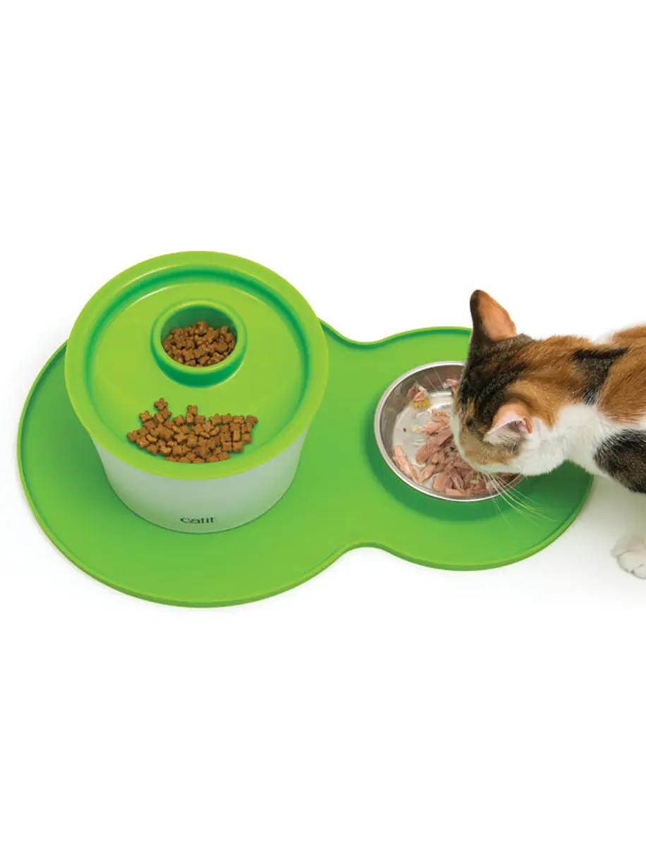 Catit Alfombra Protectora Verde con Plato 1