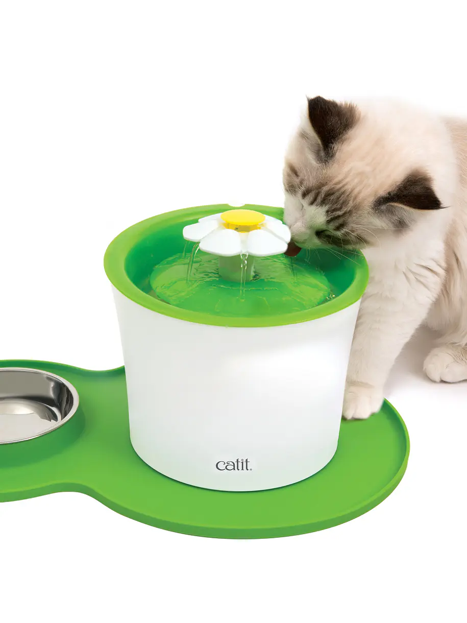 Catit Alfombra Protectora Verde con Plato 4