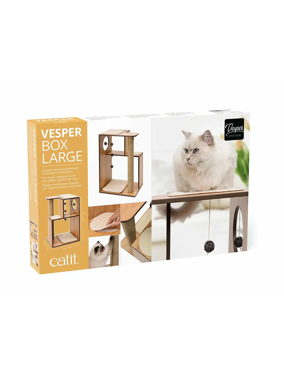 Catit Vesper Box Large Nogal Rascador 1