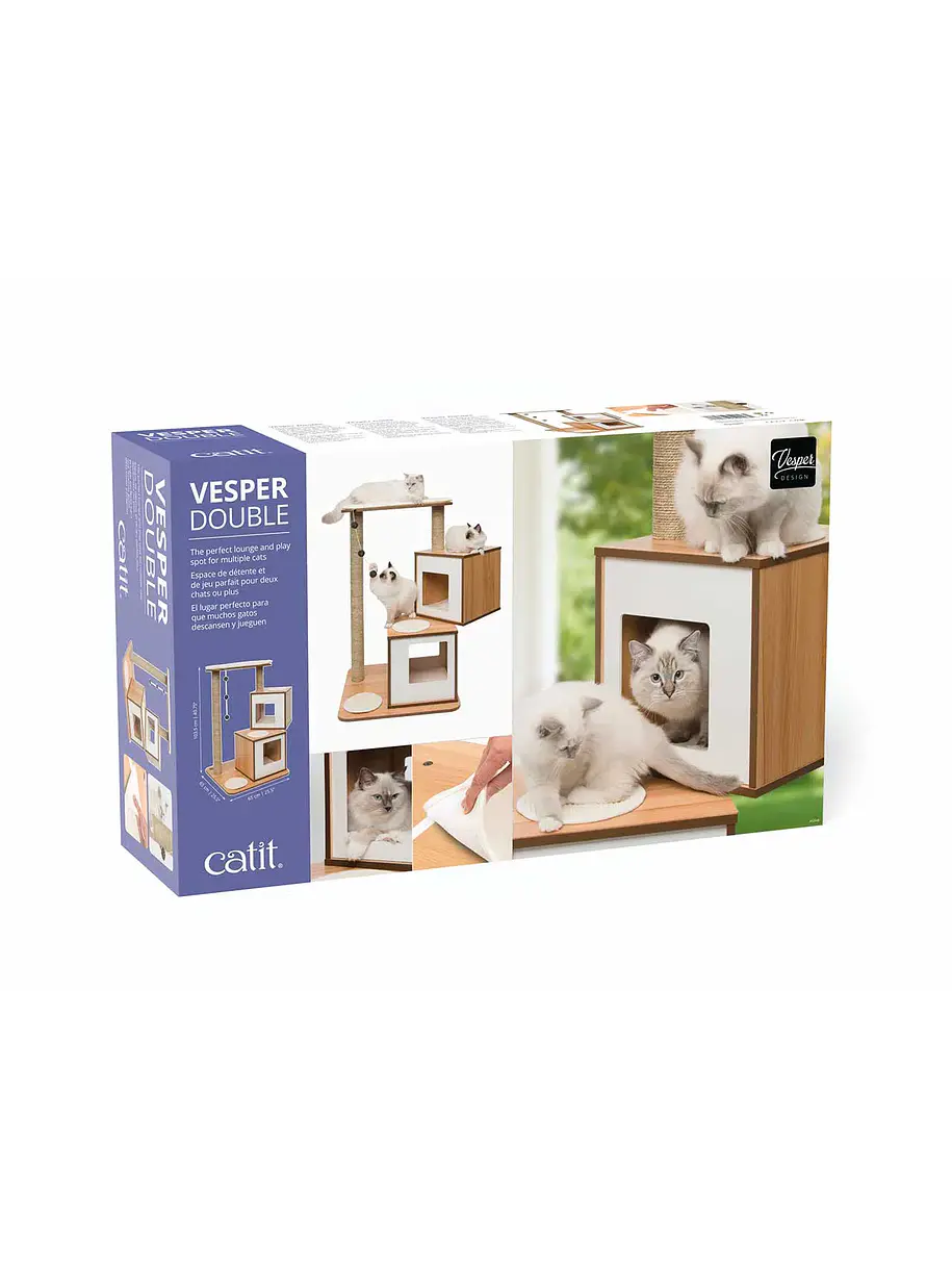 Catit Vesper Furniture V Double Nogal Rascador 1
