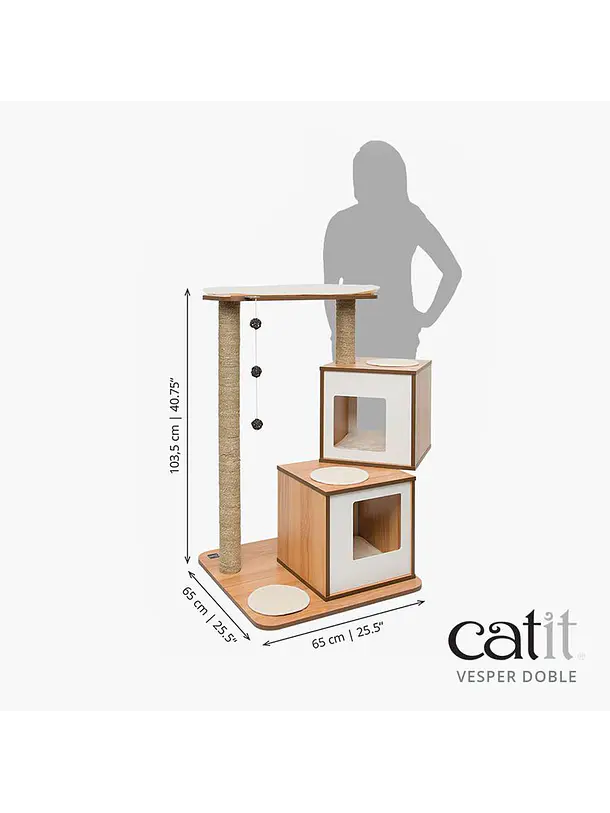 Catit Vesper Double Nogal Rascador 2