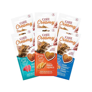Catit Creamy Pack 6u 24 Tubos Variedades