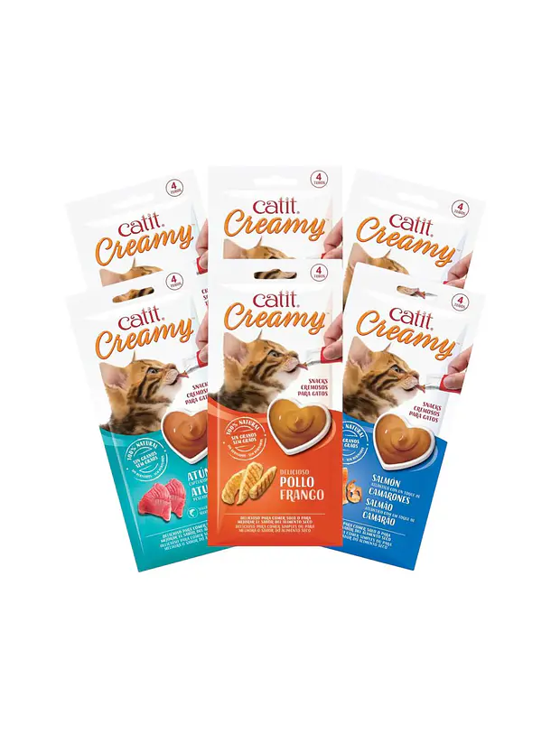 Catit Creamy Pack 6u 24 Tubos Variedades 1