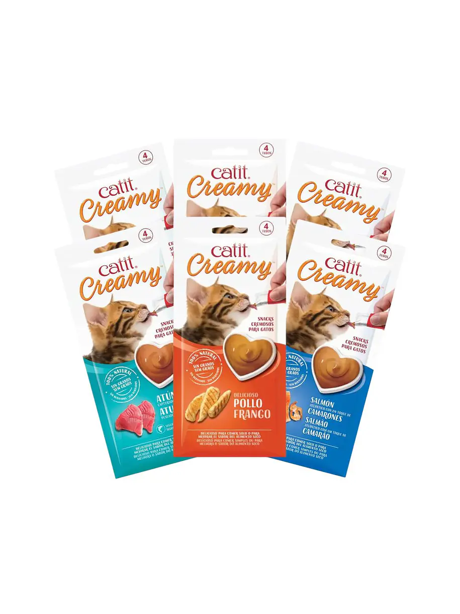 Catit Creamy Pack 6u 24 Tubos Variedades 1