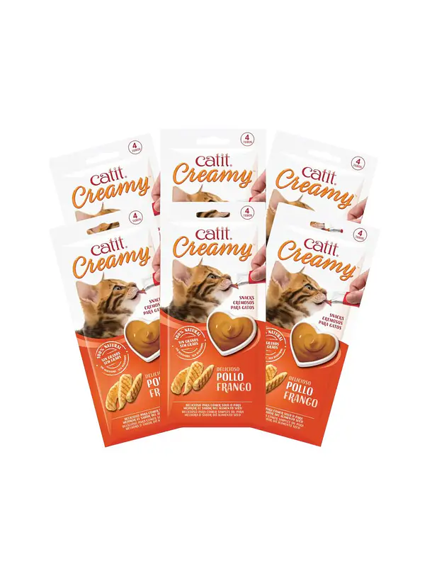 Catit Creamy Pack 6u 24 Tubos Variedades 4