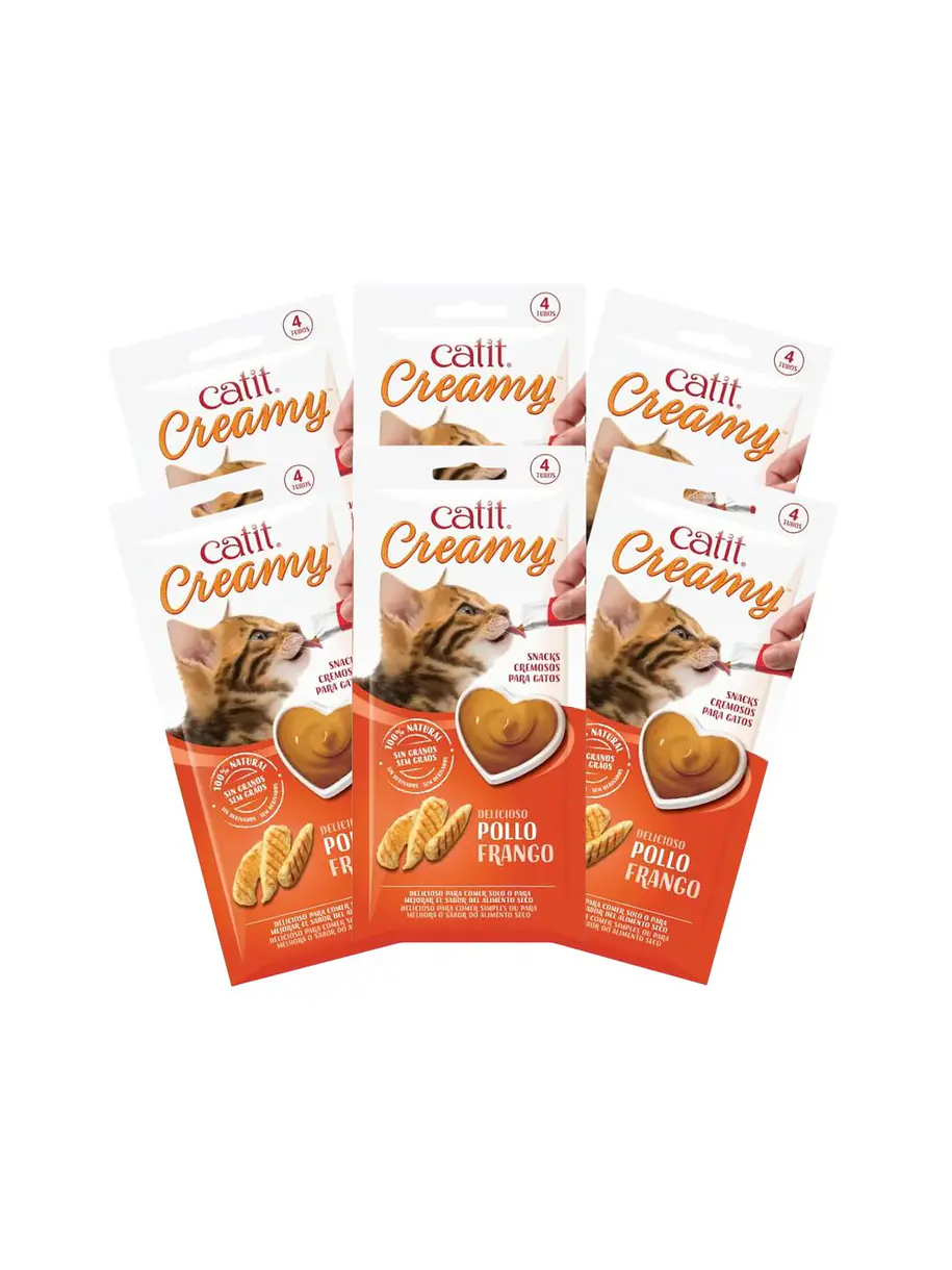 Catit Creamy Pack 6u 24 Tubos Variedades 4