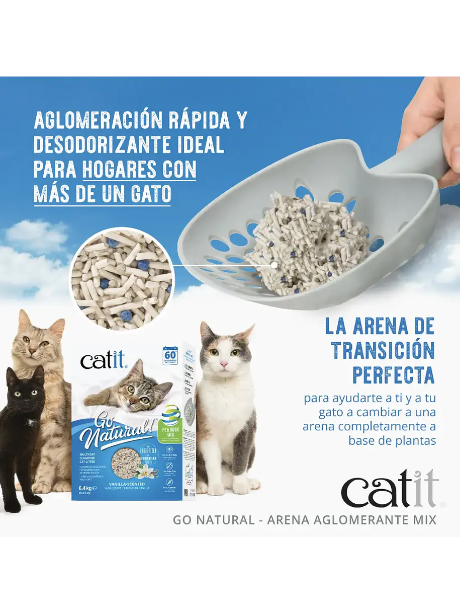 Catit Go Multicat Arena Natural Biodegradable 6.4Kg 2