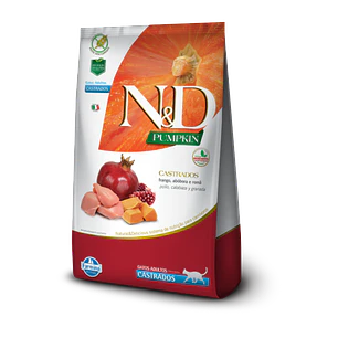 N&D Pumpkin Pollo y Calabaza Gato Castrado 7,5KG