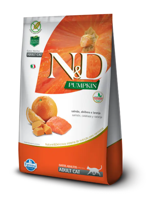 N&D Pumpkin Salmón, Calabaza y Naranja Gato 1,5KG 1