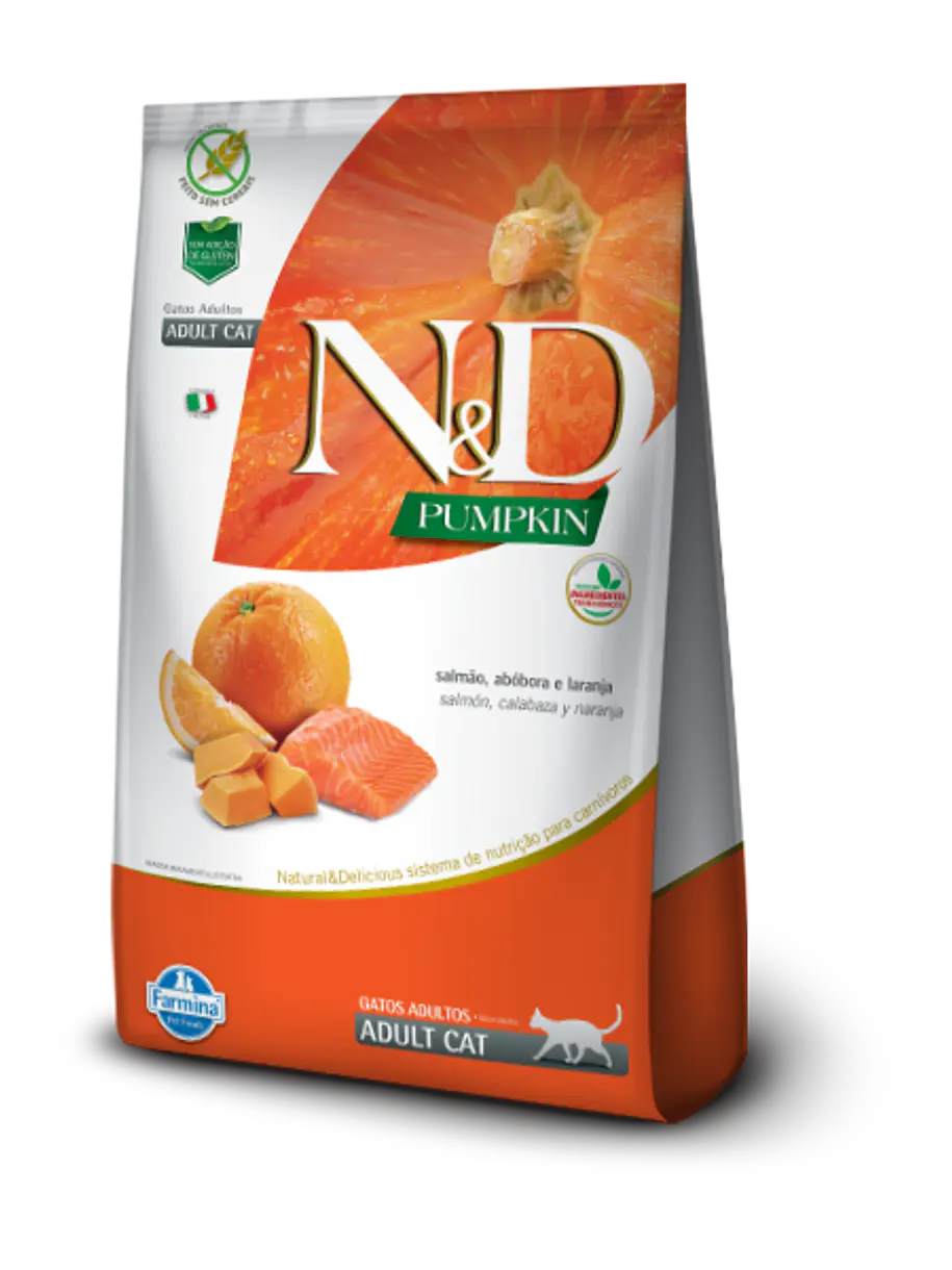 N&D Pumpkin Salmón, Calabaza y Naranja Gato 1,5KG 1