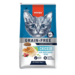 Wanpy Grain Free Gato Kitten Sabor Pollo 8Kg