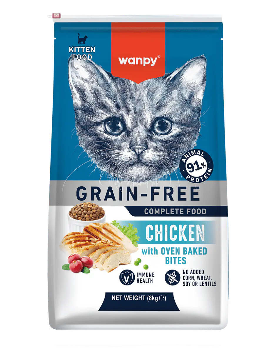 Wanpy Grain Free Gato Kitten Sabor Pollo 8Kg 1